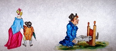 hand painted magic lantern slide